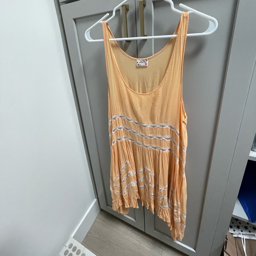 Free People Voile trapeze slip dress